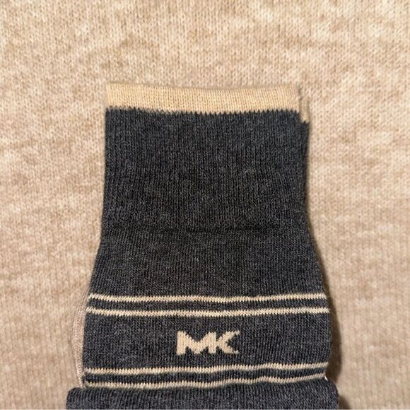MK Men’s 3 pack Taupe Heather Gray Tan Ivory Cotton Blend Dress Crew Socks - Picture 5 of 10